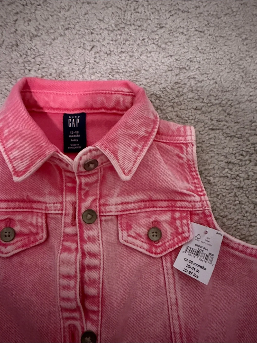 Gap toddler pink denim dress